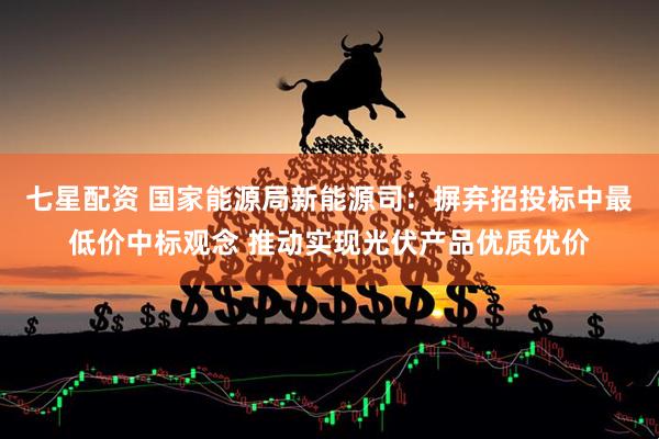 七星配资 国家能源局新能源司：摒弃招投标中最低价中标观念 推动实现光伏产品优质优价