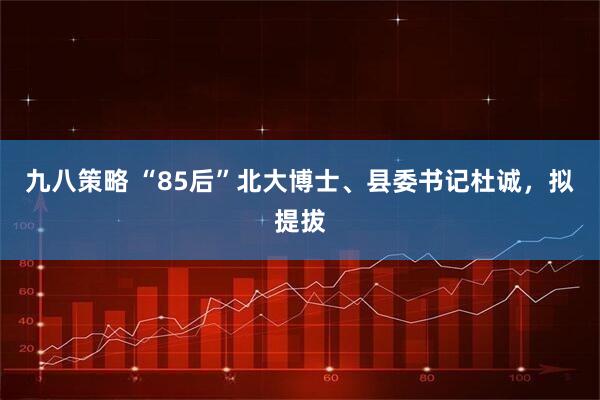 九八策略 “85后”北大博士、县委书记杜诚，拟提拔