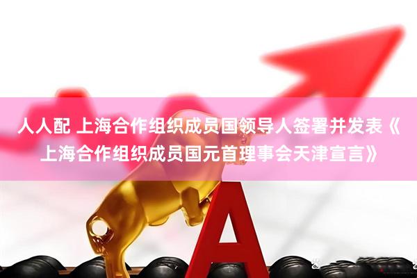 人人配 上海合作组织成员国领导人签署并发表《上海合作组织成员国元首理事会天津宣言》
